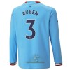 Officiële Voetbalshirt Manchester City Ruben 3 Thuis 2022-23 Lange Mouw - Heren